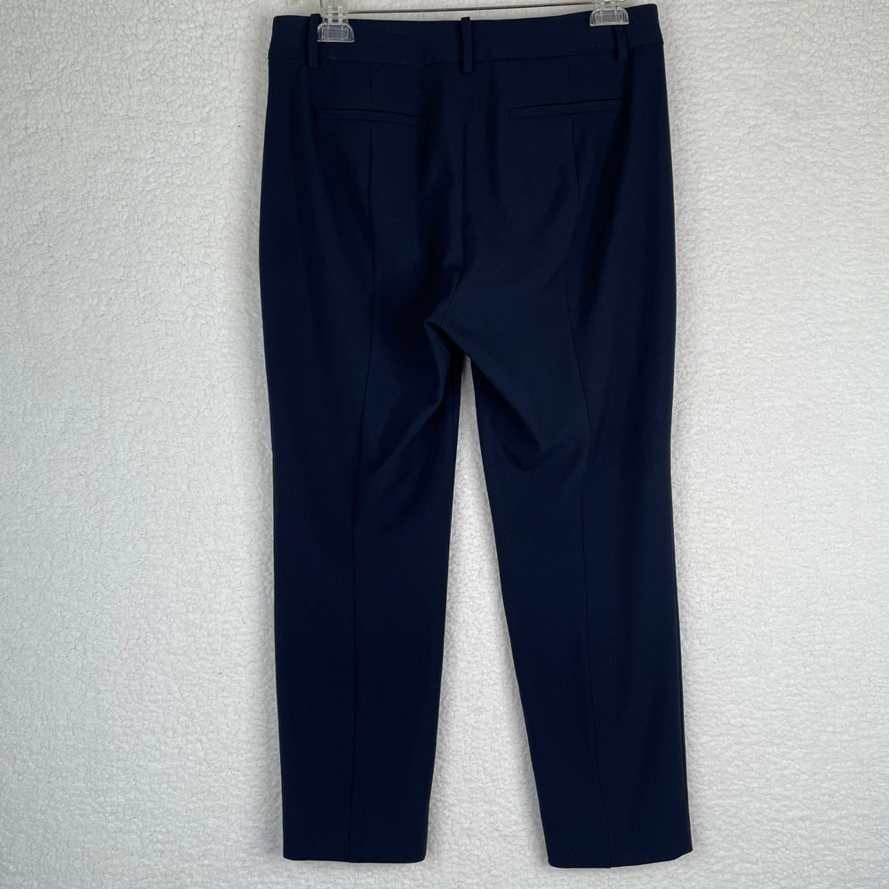 J.Crew Ruby Crop Pant Navy Blue Slim Straight Trousers 10P Petite Fair Trade - Picture 4 of 12